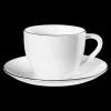 cappuccinotasse mit unterteller, ligne noire