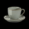 espressotasse mit unterteller, eucalyptus