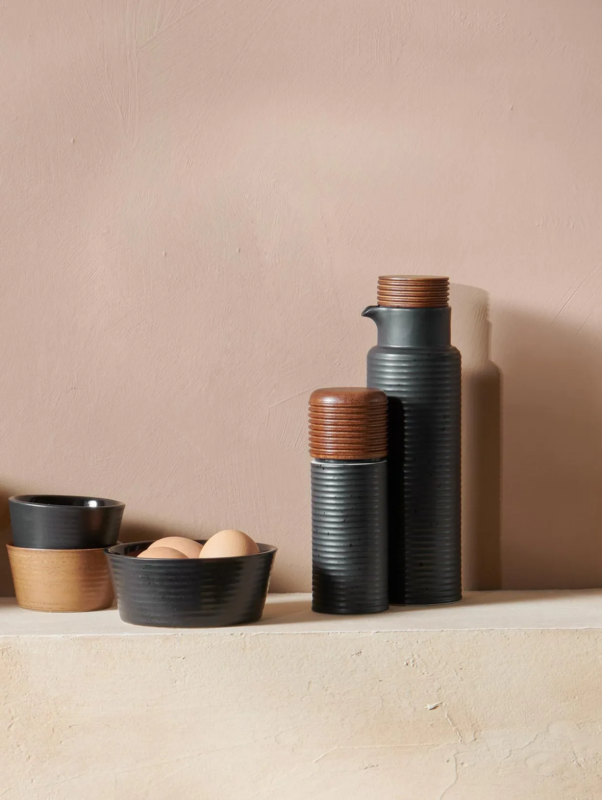 essig und ölflasche, black