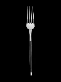 gabel, schwarzer griff