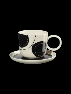 kaffeetasse mit unterteller, artiste