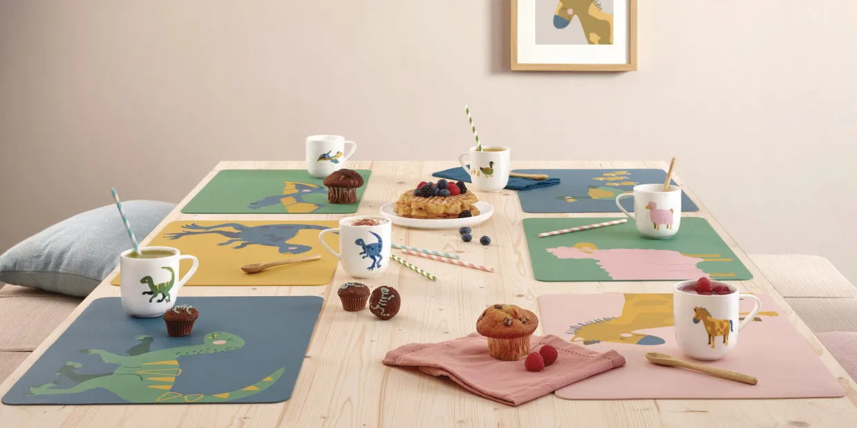 kindertischset, fiona flamingo