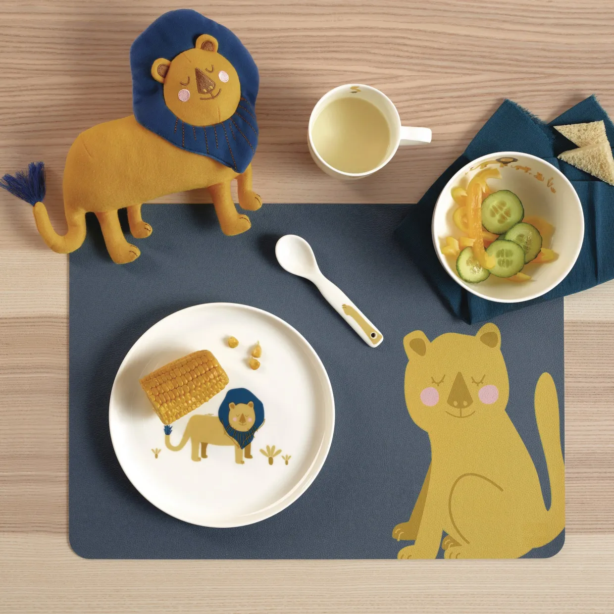 kindertischset, leo löwe