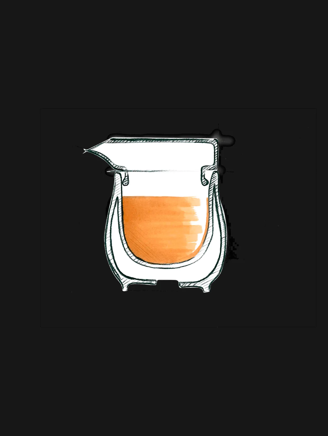 sauciere mit deckel, doppelwandig