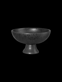 schale auf fuß, black iron