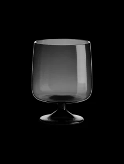 stielglas, grau