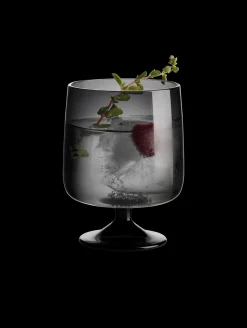 stielglas, grau