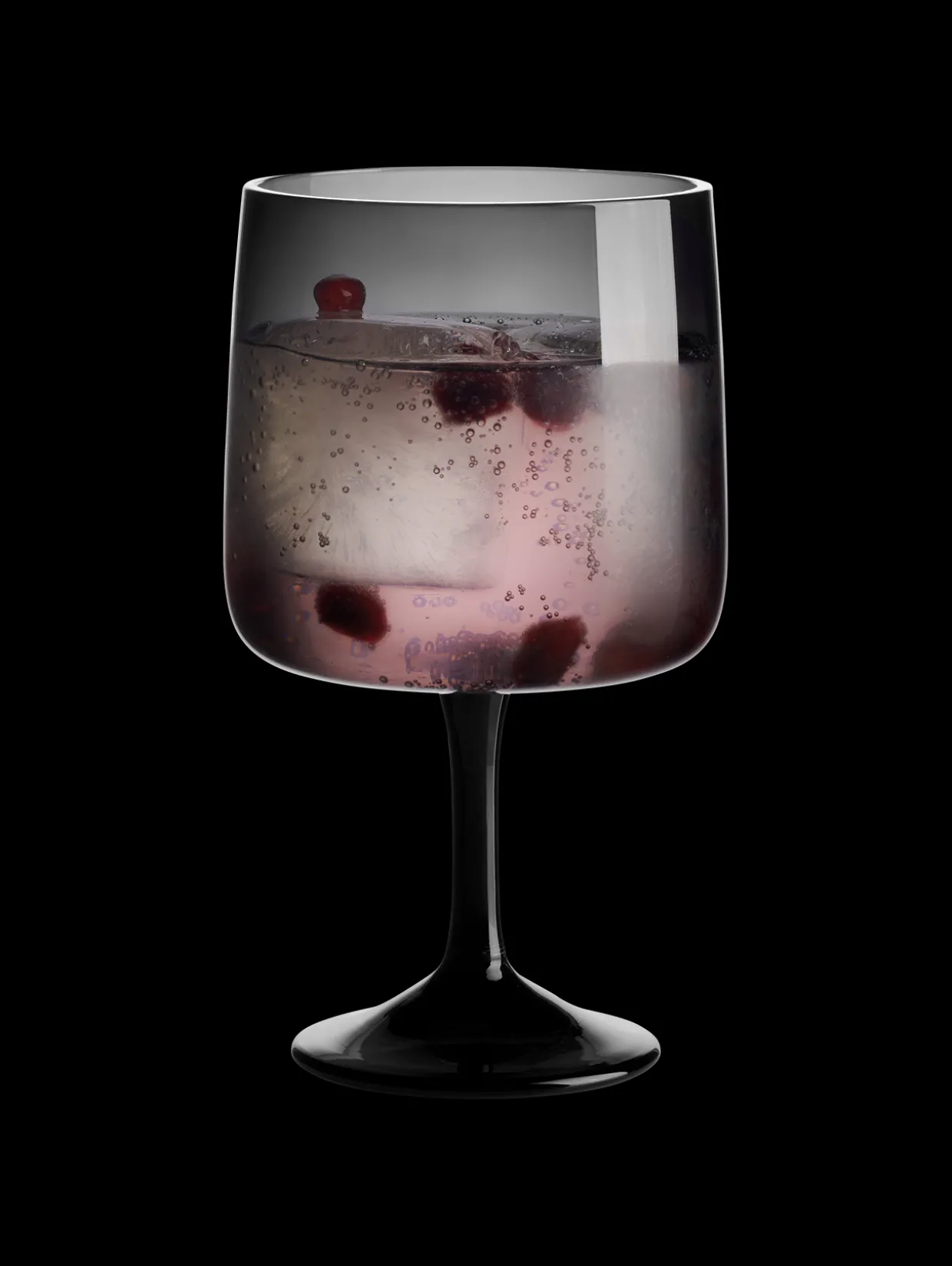 stielglas, grau