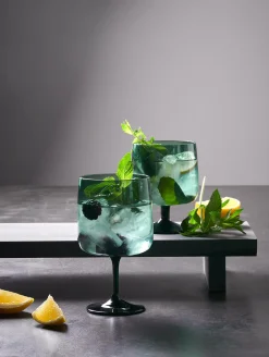 stielglas, grün