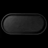 tablett, oval, schwarz, m