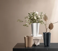 vase, taupe