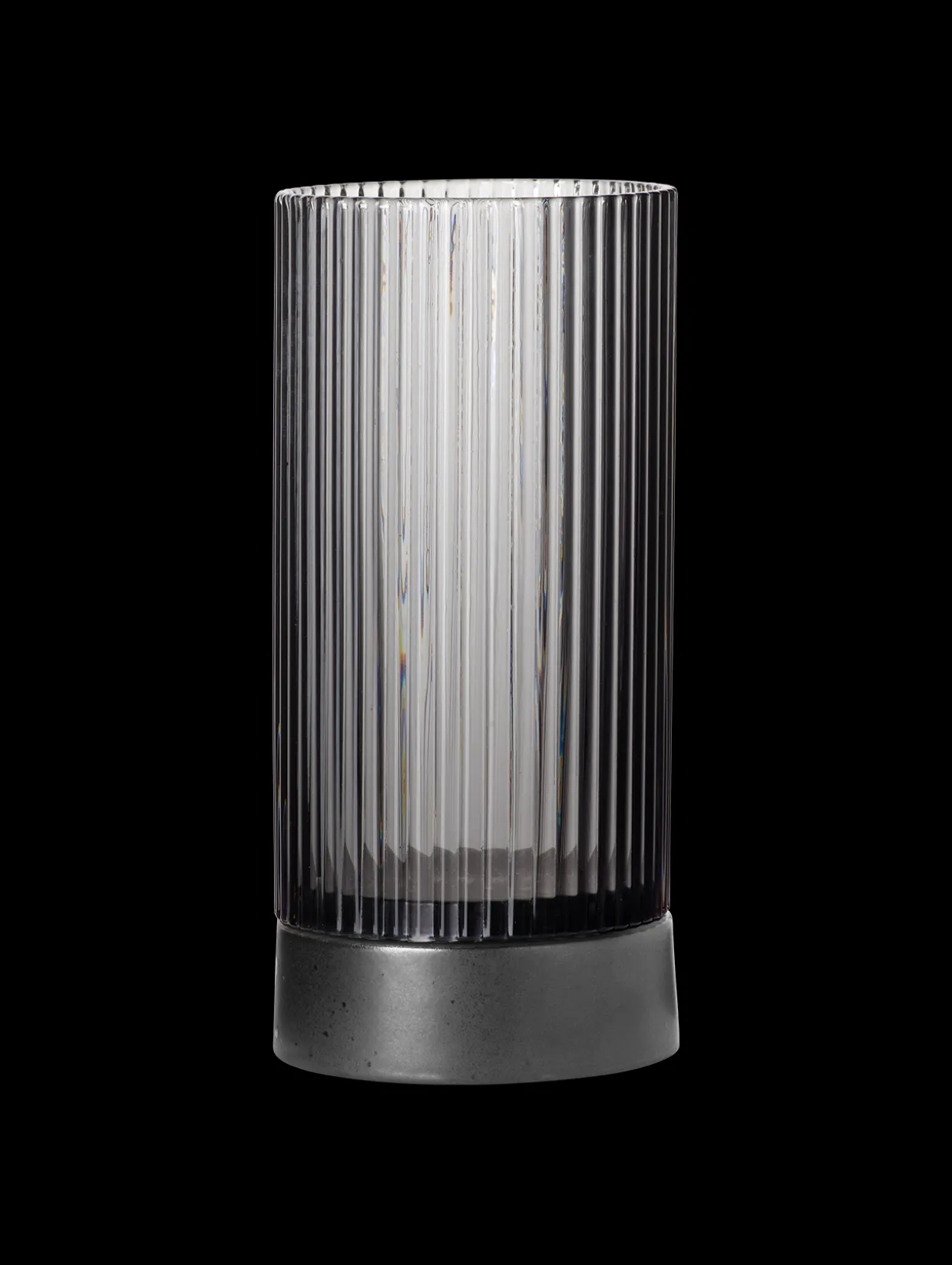 windlicht mit porzellanfuß, grey
